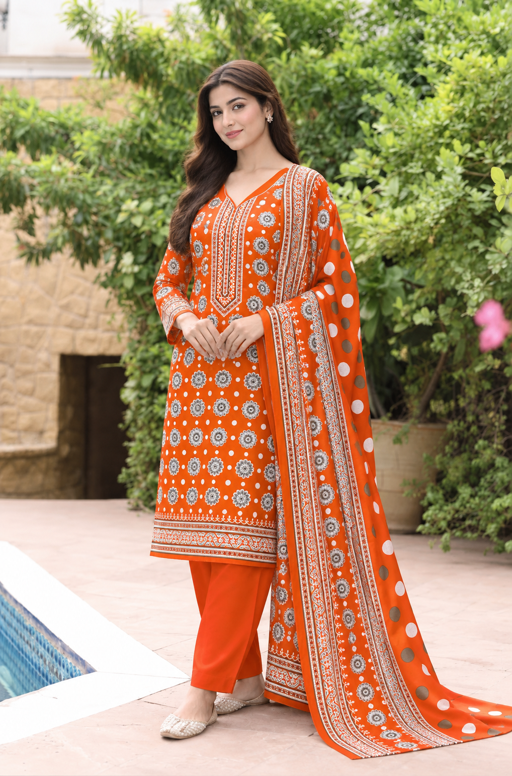 NISHAT PREMIUM PRINTED LINEN 3PC N6