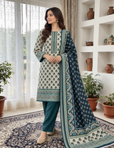 NISHAT PREMIUM PRINTED LINEN 3PC A5