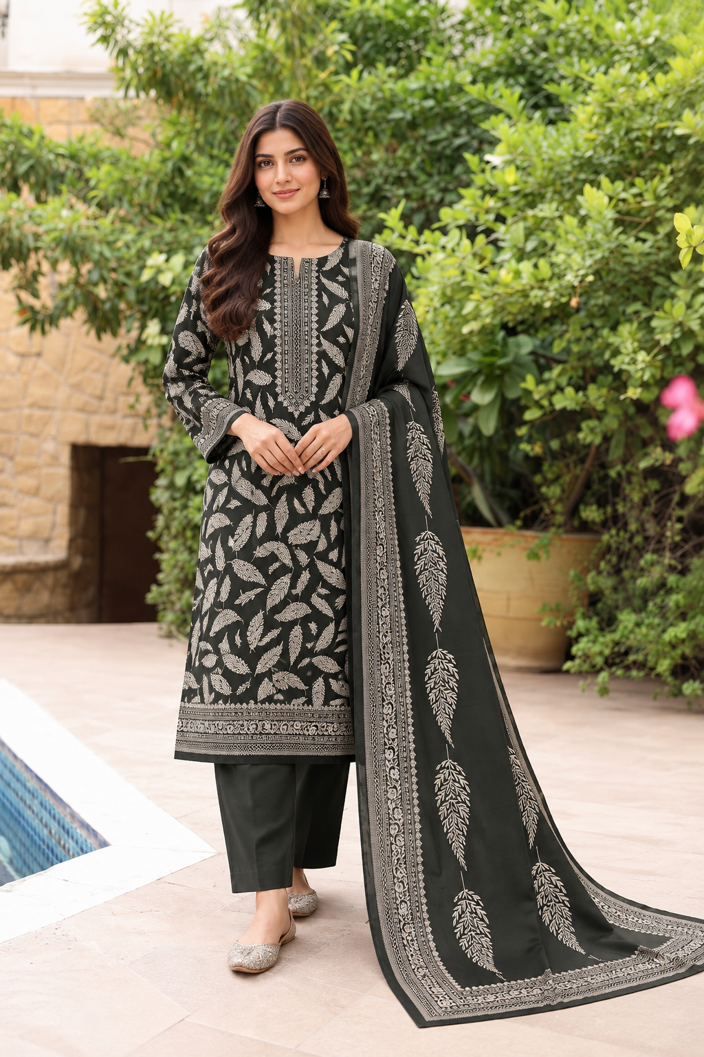NISHAT PREMIUM PRINTED LINEN 3PC N2