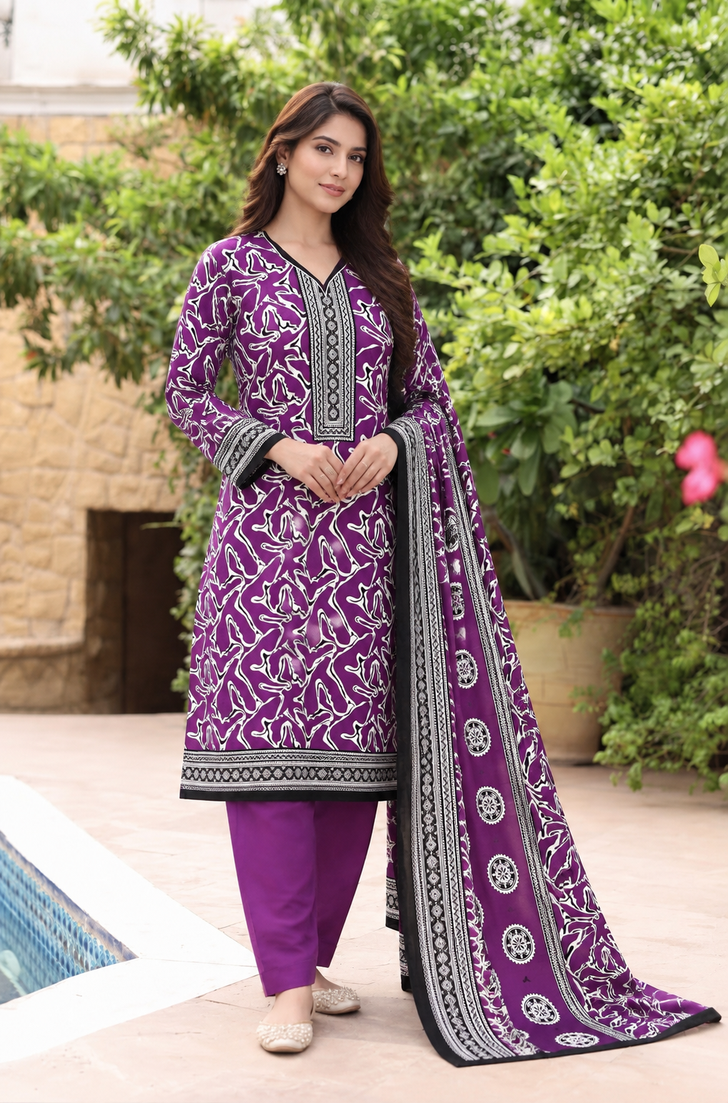 NISHAT PREMIUM PRINTED LINEN 3PC N5