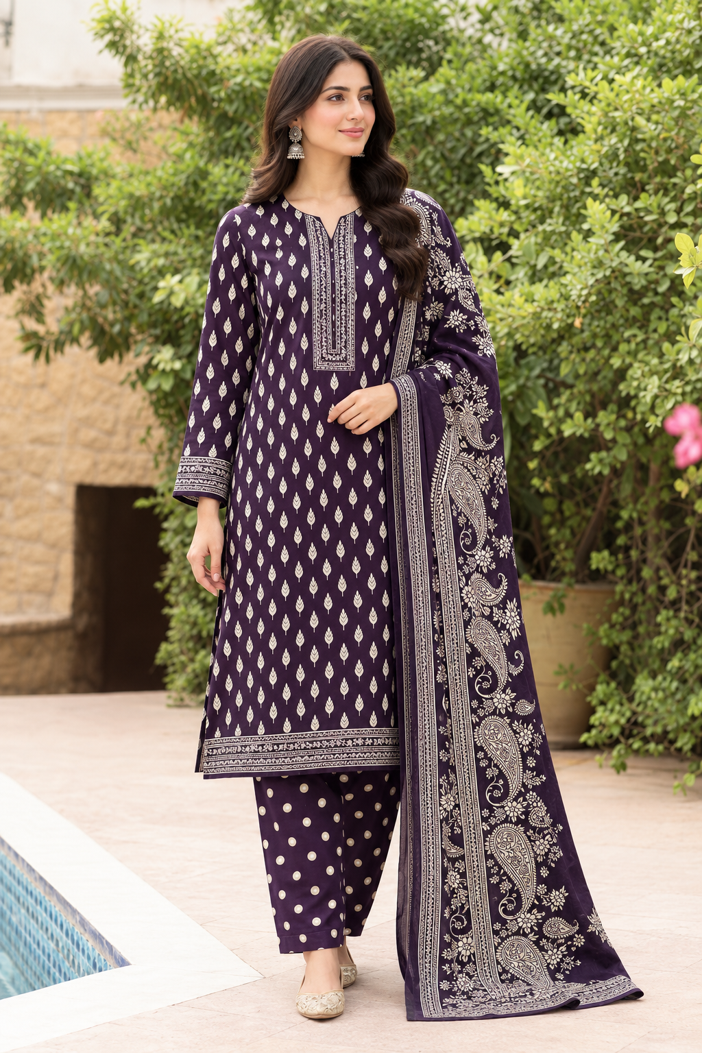 NISHAT PREMIUM PRINTED LINEN 3PC N16